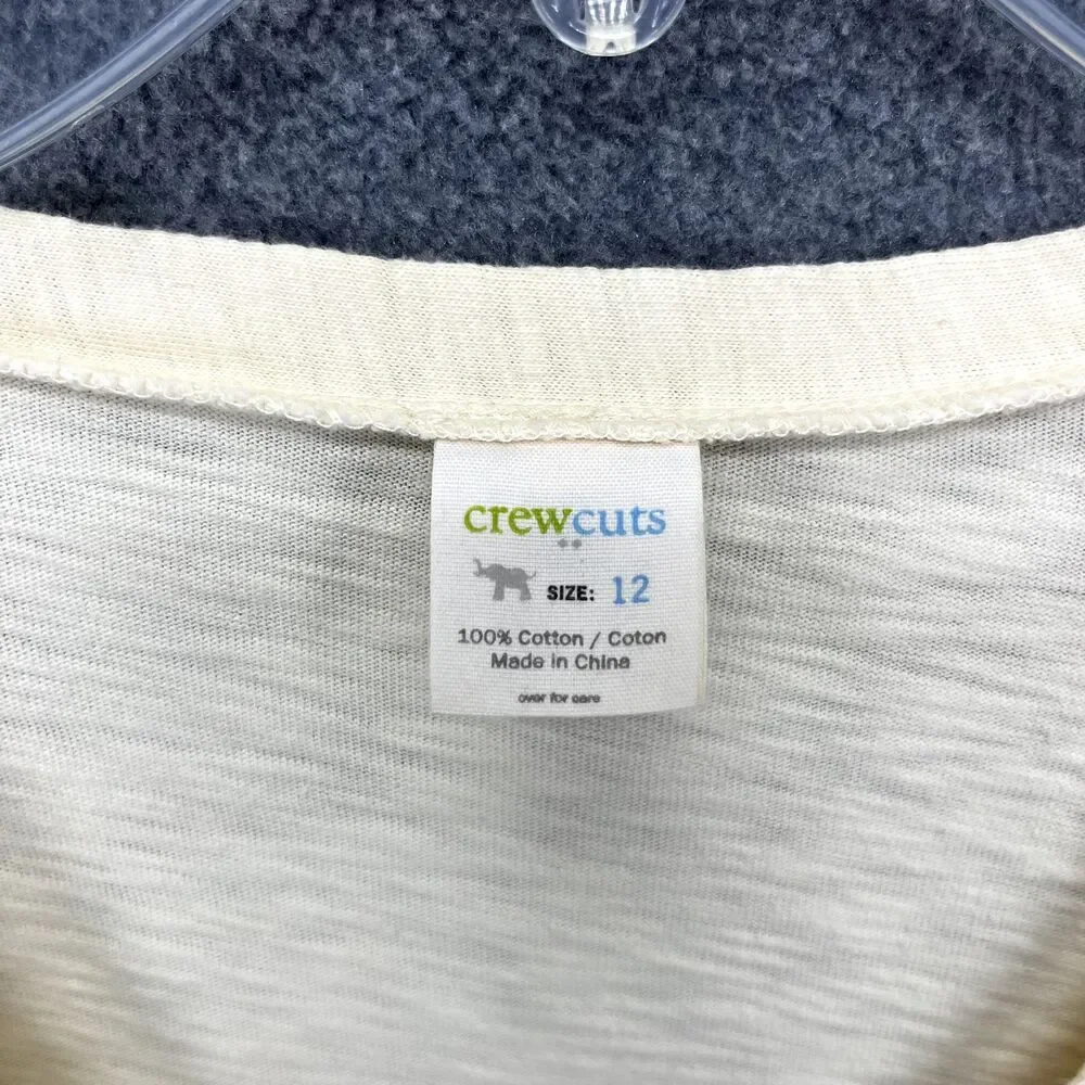 J.Crew Crewcuts Top Girls 12 pale‎ yellow long sleeve wrap tide T-shirt